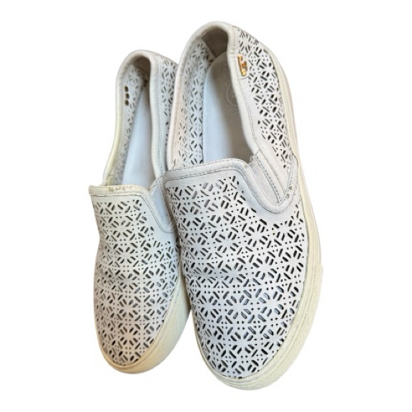 Tory Burch Lennon Perforated Slip-Ons - Picture 2 of 6